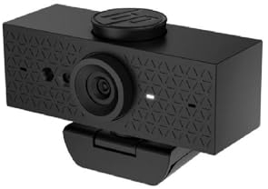 HP PC 620 Webcam FHD 1080p | Automatic Focus | Digital Zoom | 360° Rotation | Adjustable Field of View | Automatic Color and Background Correction | Zoom Compatible | Privacy Cover | Black