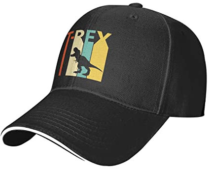 RFSHOP Dino T Rex Retro Baseball Cap Trucker Hüte Vintage Baumwolle Papa Hut für Männer Frauen Schwarz, #107, One size