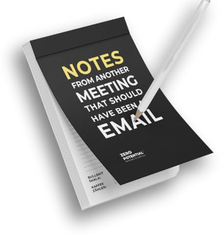Notizblock: Notes from another meeting that should have been an Email | A6 Notizblock 50 Blätter. Witzige Geschenkidee für Büro, Kollegen (Notes from another Meeting that should have been an email)