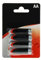 Brightium 4 x AA-Batterien, Einwegbatterie, Zink-Kohle, 1,5 V, AA-Batterie, Zink-Kohle, zylindrisch, 1,5 V, 4 Stück
