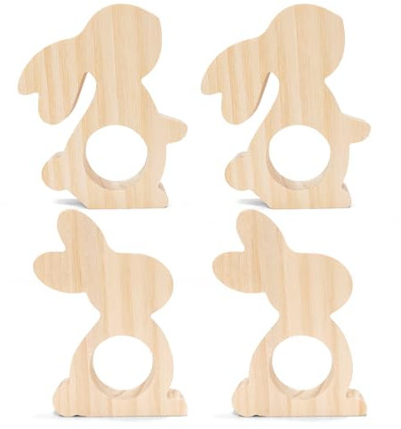 coquetier, 4 coquetiers en Bois Rond de Serviette Bois Decoration paques Table paques Decoration Printemps coquetier Oeuf