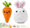 TranquilHome Häkelset für Anfänger,Lerne Amigurumi Plüschtiere zu häkeln-Häkelset für Anfänger-Freundliches-Garn-Schritt-für-Schritt deutscher Sprache Videoanleitung -Hase&Karotte