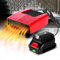Auto Heizung, Heizung Auto Heizlüfter mit Dual USB Ports Adapter für 18V Batterie, Auto Standheizung Tragbare Auto Heizung für Auto Windschutzscheibe Defroster, 360° Drehung, DC 14-21 V