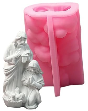 3D Krippenfigur Silikonform für Seifenherstellung, Gips, Deko, Zement-Ton, Silikonform