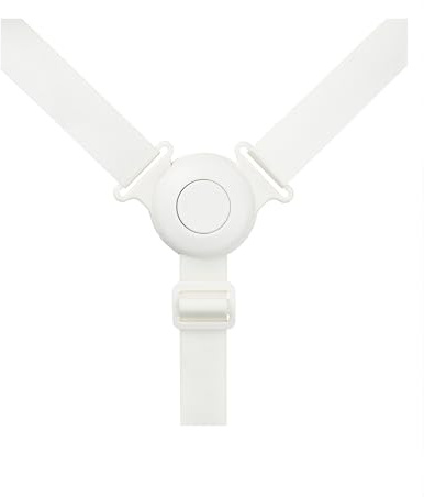 Ziza 3-Punkt Baby Hochstuhl Gurt aus weicher Baumwolle mit weißem Verschluss - Sicherheitsgurt speziell für Ziza Hochstuhl, Für Kinder bis 3 Jahre & 15 kg, In Waschmaschine bei 30 Grad waschbar