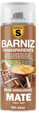 SPSIL Pintura Spray Mate Barniz Mate(pack of 1) 400ml, Secado Rápido Profesional, Interior Exterior Ideal DIY Decoración Muebles Automóviles, Aplicación Fácil en Metal Madera Plástico