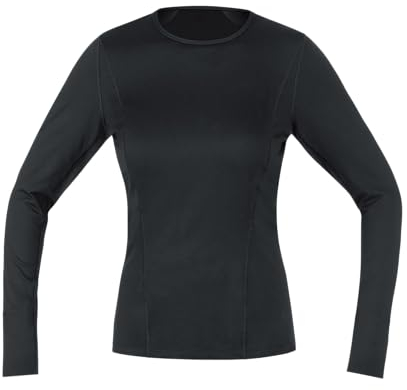GOREWEAR M Women Base Layer Long Sleeve Shirt, Black, 40