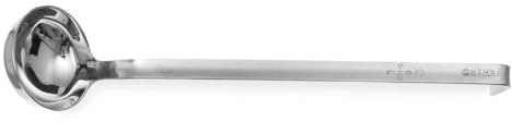 HENDI Schöpfkelle, tropfenfrei, Stück gemäß den HACCP, Dicke 2,7mm, Schöpflöffel, Suppenschöpfer, 0,125L, ø80x390mm, Edelstahl