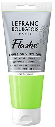Lefranc Bourgeois Flashe Acrylique Tube 80ml Vert Éclatant