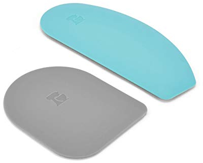 KitchenAid KO068OHAQA Gourmet Bowl Scraper, Silicone, Aqua Sky/Storm Grey