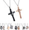 Kim Johanson Edelstahl Pärchen Halsketten *Verschiedene Motive & Farben* in Roségold, Gold & Silber Freundschaftskette, Geschenk, Glücksbringer, Schmuck, Kette inkl. Schmuckbeutel (Cross)