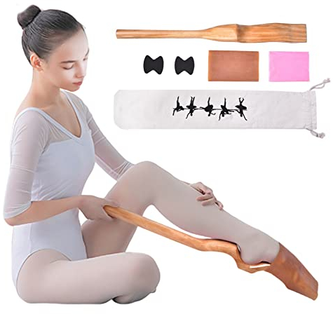 Ballettliege, Ballett, Fußdehner, Ballett, Ballett, aus Holz, Stretcher, Arch Enhancer mit elastischem Band, für Ballett, Sport, Ballett, Tanz, Massage, für Tanz Yoga