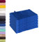 Lavea Série Elena, Lot de 10 Gants de Toilette 15x21 cm, 100% Coton, Ultra Doux & Absorbant, Lavable, Résistant & Idéal pour Peau Sensible - Bleu Roi