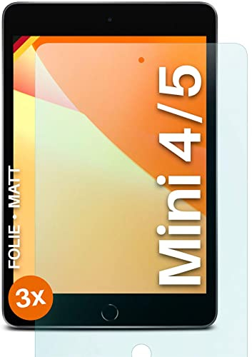 moex® FlexProtect Schutzfolie matt kompatibel mit Apple iPad mini (4.&5. Gen.) Folie gegen Reflexionen, Anti Reflex Displayschutz, matte Displayfolie, robust und Kratzfest – 3 Stück