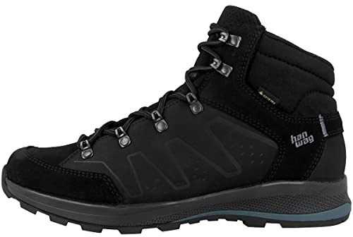 Hanwag M Torsby GTX Schwarz - Gore-Tex Halbhoher komfortabler Herren Gore-Tex Wanderschuh, Größe EU 44 - Farbe Black