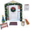 Porta Elfo Natale Kit,Miniature Natalizie Fai Da Te Casa,Gnomi Porta Delle Accessori,Porta Elfo Natale Kit Apribile,Porta Degli Elfi,Miniatura Di Resina Natale Decorazioni Regali Natale Babbo