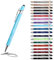 Jolis Papiers - x12 - Stift personalisiert 2 in 1 - Personalisierter Kugelschreiber mit Gravur I Chrom-Metall I Softtouch Feeling I schwarz schreiben I integrierter Stylus