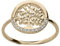 Bague plaqué or Arbre de Vie oxydes blancs sertis + écrin (offert) - tour de doigt 56