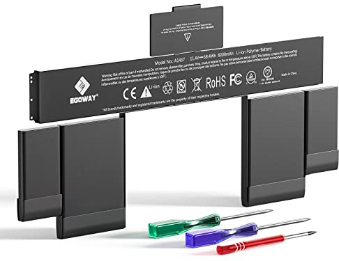 A1425 Laptop Akku, Egoway A1437 Replacement Battery for MacBook Pro Retina 13 inch (Late 2012, Early 2013 Version), EMC 2557 2672