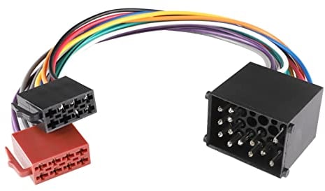 RED WOLF Car Radio Stereo ISO Wire Harness Adapter Cable For BMW 1985-2002,Mini, Landrover 1999-2004, Round Pin to Standard ISO 16 PIN