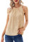 GRACE KARIN Women's Glitter Sequins Tops Halter Neck Slim Fit Sleeveless Evening Party Tops Champaign Gold XL