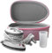 The Quilted Bear Mini Iron - Lightweight Mini Travel Iron with Steam Function, Ceramic Sole Base Plate & Temperature Gauge for Quilting, Craft & Travel (Pink Case)