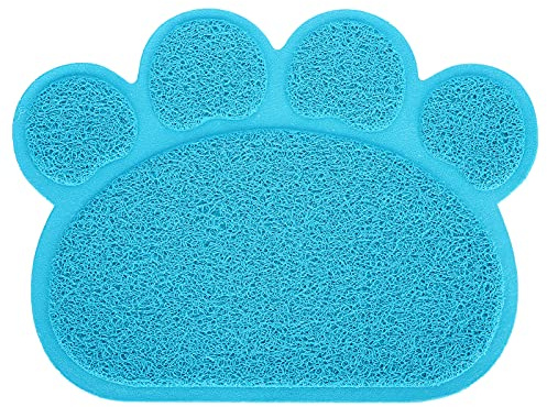 Katzenstreumatte wasserdicht urinfest Krallenform rutschhemmend als Katzentoiletten Unterlage Futternapf Set und Pfotenreiniger