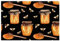Lot de 4 sets de table résistants à la chaleur et lavables en tissu Oxford Motif abeilles volantes et pot de miel Facile à nettoyer