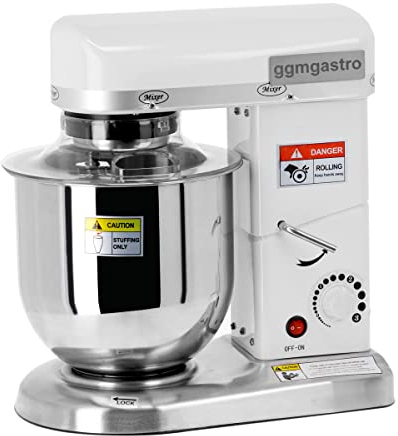 GGM Gastro | RMS7 | Planetenrührmaschine - 7 Liter - 500 Watt - inkl. 3 Rühraufsätze