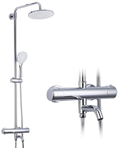 Sistema de ducha Sistema de ducha Termostato Baño Grifo de baño Ducha Bañera Juego de ducha de lluvia Cascada Grifos de bañera Decoración