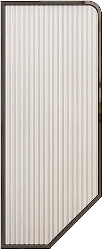 Wandmontierte Urinal-Trennwand aus gehärtetem Glas, Urinal-Trennwand für öffentliche Gesundheit, Urinal-Toiletten-Trennwand für Schulen, Kindergärten, Einkaufen (Farbe: Schwarz) (S