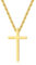 GAVU Collier Croix Chrétienne Or Homme, Collier Maille Corde, Collier Croix Acier Inoxydable Homme 50cm