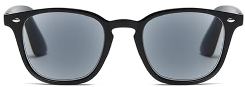 ABETOS Lesebrille mit Sonnenschutz Damen Herren Getönte Sonnenbrille Lesebrillen mit Blaulichtfilter Federscharniere Lesehilfe mit Sehstärke, Schwarz+2.5