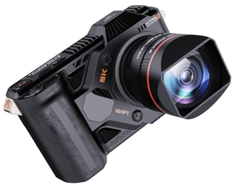 Appareil Photo Numérique 5K avec Carte de 64 Go, Zoom Optique 50X, Appareil Photo Numérique Professionnel pour la Photographie, Vision Nocturne Infrarouge WiFi 5G, Caméra de