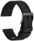 WOCCI 22mm Segeltuchstoff Uhrenarmband, Schnellverschluss, Ersatzband, Schwarze Schnalle (Schwarz)