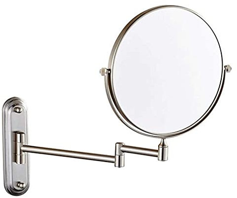 YIHANSS Kosmetikspiegel, Make-up-Spiegel, Wandmontage, Badezimmer, Vergrößerung, doppelseitiger Spiegel, 360° drehbar, drehbar, ausziehbarer Kosmetikspiegel/D/6