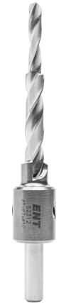 ENT 52312 Drei-Stufen-Bohrer HS (D2) 7 mm, Versenker (D1) 10 mm, NL 5-25 mm, L 30 mm, mit Aufsteckversenker