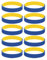 Vvikizy 10pcs Ukrainische Gummi -Armbänder, Ukrainische Flaggen -Gummi -Armbandbänder, Blau und Gelb, Unisex, Fan -Souvenirs, für Sportfan, Unterstützermänner, Frauen