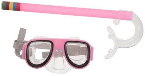 Mikinona 1 set snorkelmask och snorkeltub för barn, snorkelutrustning för barn, sommaraktiviteter i poolen, undervattensutforskning för åldrarna 3-8