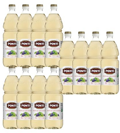 PONTI Vinaigre De Vin Blanc Classique Acidite 6% Multiple De 12 Bouteilles En Provenance 1 Litre