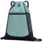 LIVACASA Turnbeutel Wasserdicht Sportbeutel Hipster mit Reißverschluß Innentasche Außentasche Gym Bag Hipster Verstellbar Tunnelzug Rucksack Beutel Damen Herren Grün