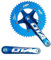 Kurbelgarnitur mit 1 Geschwindigkeit, 48 Zähne, 170 mm, 130 BCD-Fixie-Kurbelgarnitur mit Schutzabdeckung für Singlespeed-Fahrrad, Fixie-Fahrrad, Rennrad (blau)