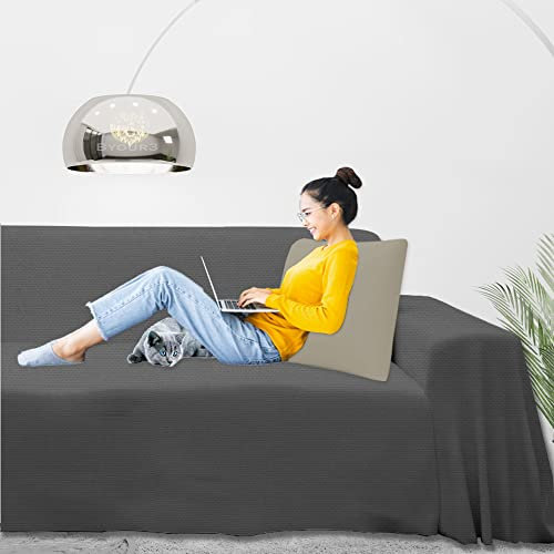 Byour3 - Sofabezug 2 3 4 Sitzer Leichte 100% Reine Baumwolle Sofa Cover Schutzhülle Sofaüberwurf L U Form Ecksofa Sofa Couch Abdeckung Alles Couchbezug Abwaschbar (Anthrazitgrau, 3 Sitzer)