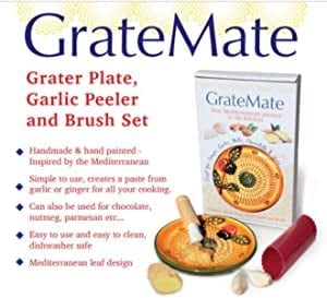 Garlic Grater Plate Set with Peeler and Brush for Grating Garlic, Ginger, Nuts, Chocolate. Handmade Original Design from Spain (7)