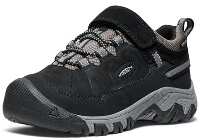 KEEN Unisex Kinder Targhee 4 Low Waterproof Wanderschuhe, Black Steel Grey, 38 EU