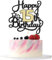 Happy Birthday Tortendeko, Kuchendeko Geburtstag 15, Happy Birthday Kuchen Deko, Cake Topper Geburtstag Schwarz, Kuchendeko, Tortendeko Geburtstag für Mädchen, Junge