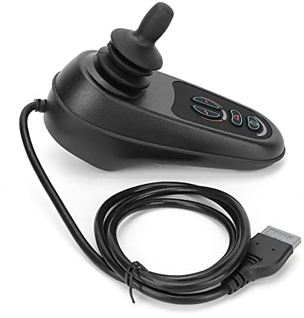 HOHXFYP Rollstuhl Joystick Controller, 4 Tasten, Zubehör für Elektrorollstühle, Controller Wippe, Kompatibel mit VR2 D50677, Wasserdichter Controller