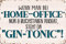 30 x 20 cm Blechschild, lustiger Spruch, Büroschild, Deko Geschenk: Wenn man bei Home-Office nur 8 Buchstaben ändert, dann steht da „Gin-Tonic“!