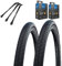 2er Set Schwalbe Fahradreifen Green Marathon 28x1,40 Zoll (37-622) + AV DV SV Schlauch und 3 Metall MSZweirad Reifenheber E Bike (DV-Ventil Schläuche, 28x1,40 Zoll (37-622))