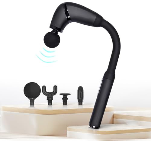 Bolina RM60 Pistolet de massage avec poignée d'extension Percussion, pistolet de massage à percussion pour soulager la douleur, masseur musculaire portatif pour tissus profonds pour le dos, cadeau